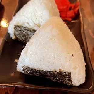 Onigiri. Very little meat inside