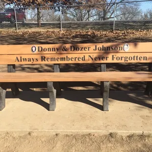Donated bench.