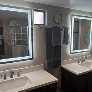 Lighted mirrors