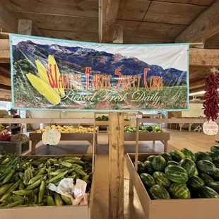 Wagner Farms sweet corn signage.