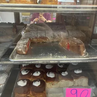 a display of pastries