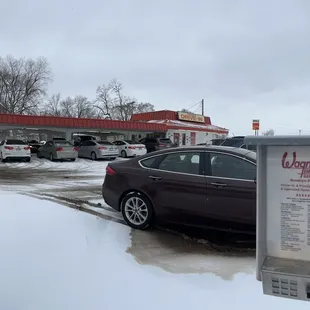 a car parked in a parking lot