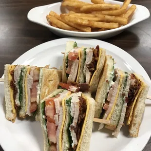 Turkey Club with Fries