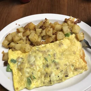 Western Omelette with Home Fries