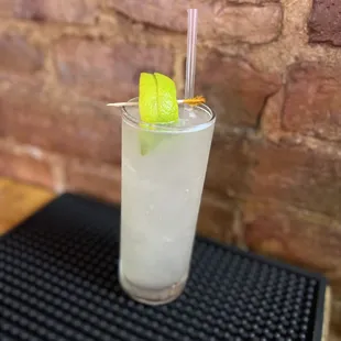 a glass of lemonade