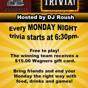 flyer for trivia
