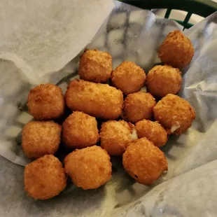 Fried hot cheese. A good appetizer to start with