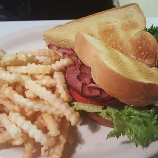 BLTT sandwich and French Dip.