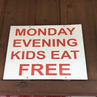 Sign outside