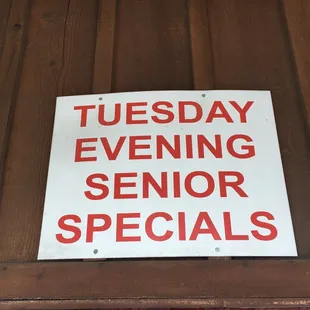 Sign outside