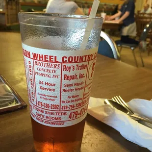Sweet tea just the right mount of sweetness!