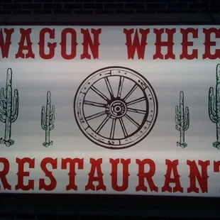 wagon wheel restaurant sign