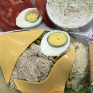 Chicken salad cold plate. Yum, yum, yum!!!!