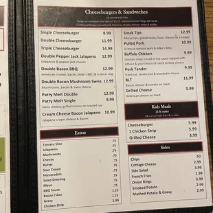 Menu as of 12/29/22