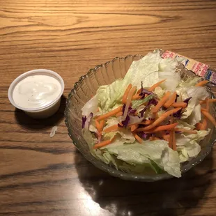 Salad with the rib-eye special