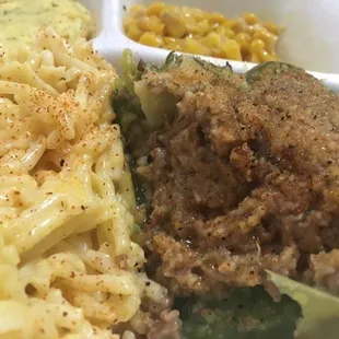 Baked Macaroni, Stuffed Pepper, Potato Salad &amp; Corn