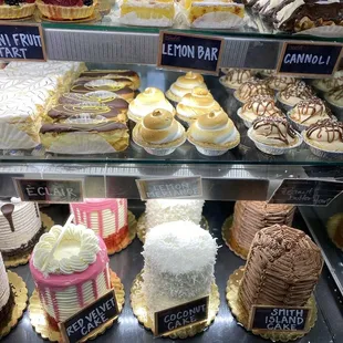 a variety of cakes and pastries