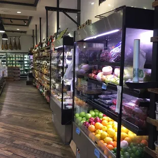 the produce section of a grocery store