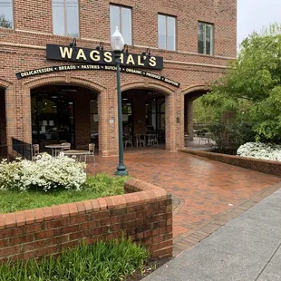 the entrance to the restaurant