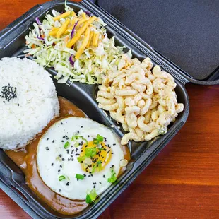 Wagyu Moco-comes with cabbage salad, macaoni salad, fried egg, and Moco sauce (gravy)