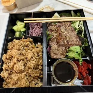 $25 Bento box,  "Wagyu"