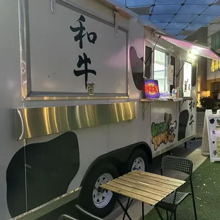 Food truck at night