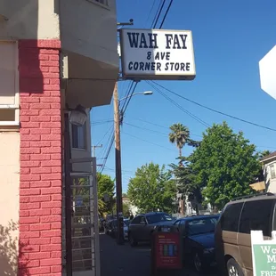 a view of a corner store