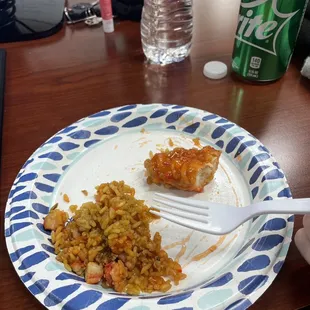 sweet and sour chicken with fried rice