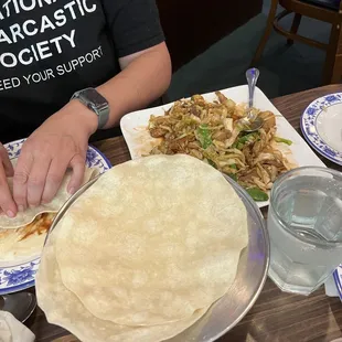 Pancakes and my shu pork