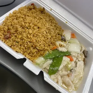 Moo Goo Gai Pan lunch