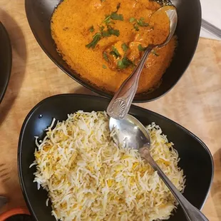 Tika masala and rice