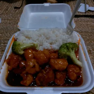 General T'so Chicken w/ White Rice