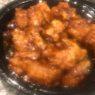 This is general sous chicken and it was also bad and smelled bad and smelled bad