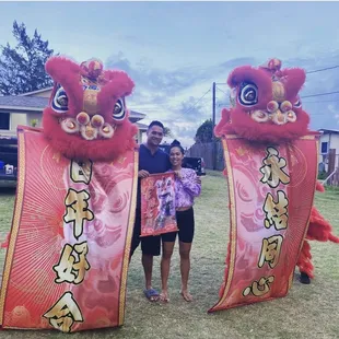 Thank you for the blessings! We are definitely happy with our families Lion dance experience!