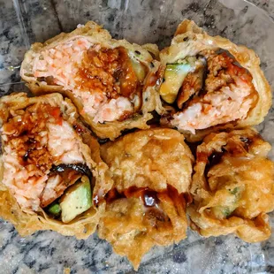 a close up of a meal in a plastic container