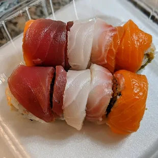Rainbow Roll Sashimi