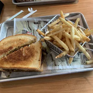 Super sandwich and fries