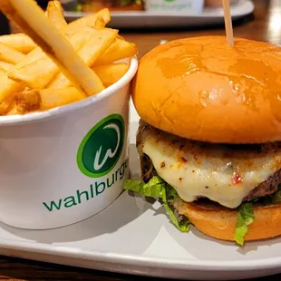 The Fiesta Burger with fries  (I got it with only one patty tho)