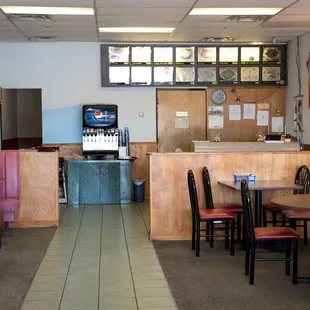 the interior of the restaurant