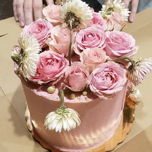 Peanut Butter cake with milk chocolate ganache from The Confectionist