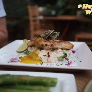 a plate of food on a table