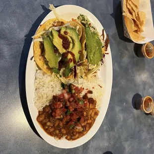 Fried crispy fish 2 Tacos Platter