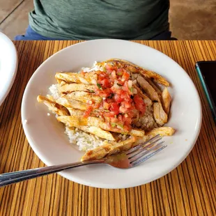a plate of fish tacos