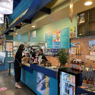 customers at the counter