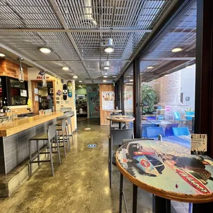 the inside of the restaurant