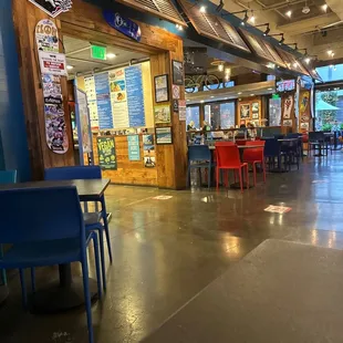 the inside of the restaurant