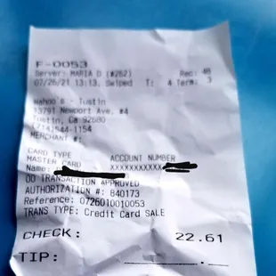 Reciept