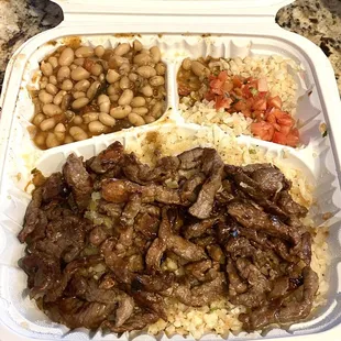 11/19/22 (sat):  One of my favs - Maui Steak Bowl w/ cauliflower rice &amp; Spicy Cajun White Beans!! Yuuums!!