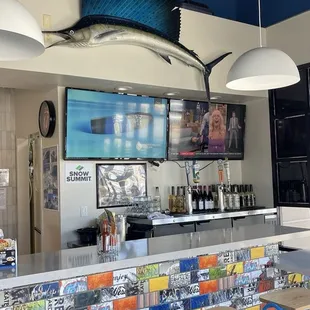 This location has a bar area!