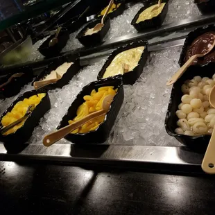 a variety of food items